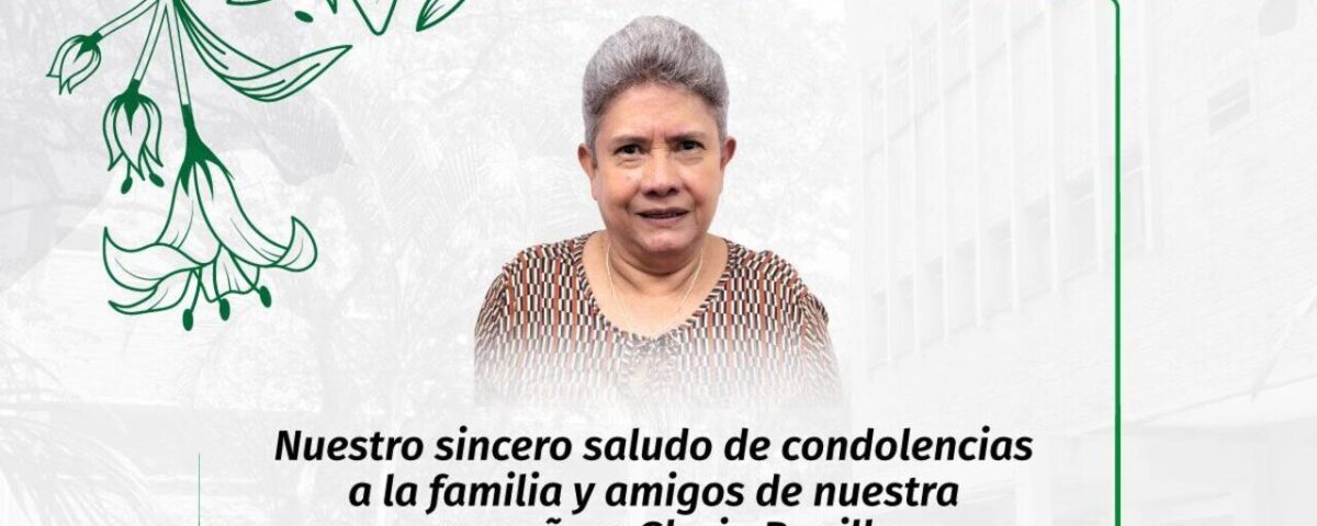 Comunicado de prensa: duelo por el fallecimiento de Gloria Inés Bonilla Morales