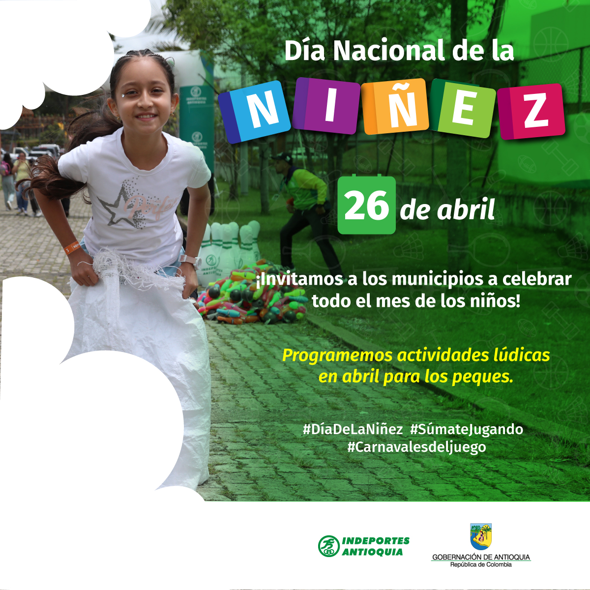 Invitación a los municipios de Antioquia para celebrar el mes de la niñez y la recreación 2025