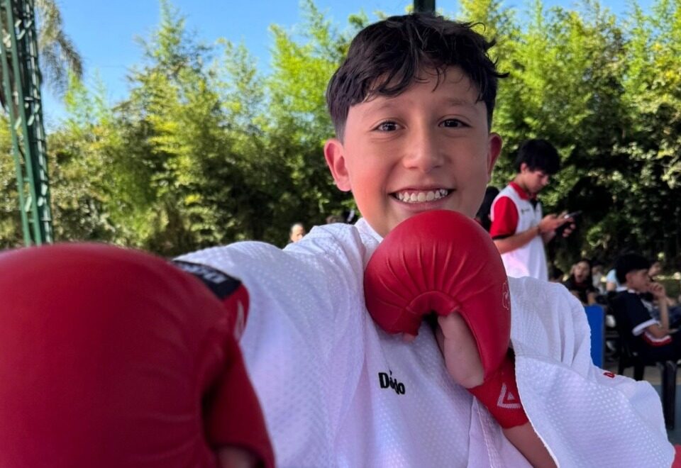 Matías Vásquez, el pequeño gran karateca, que compite en la final departamental de los Juegos Deportivos Intercolegiados