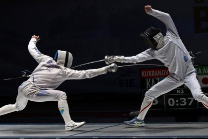 Competencia de esgrima. Imagen cortesía