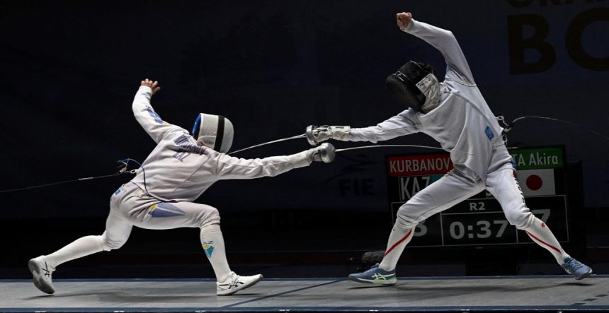 Competencia de esgrima. Imagen cortesía