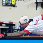 Deportista de billar en los Juegos Campesinos de Oriente en El Santuario