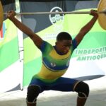 , en acción Ismael Jareth Quejada Simanca de Turbo. Ganador de la categoría 65 kilogramos, categoría prejuvenil