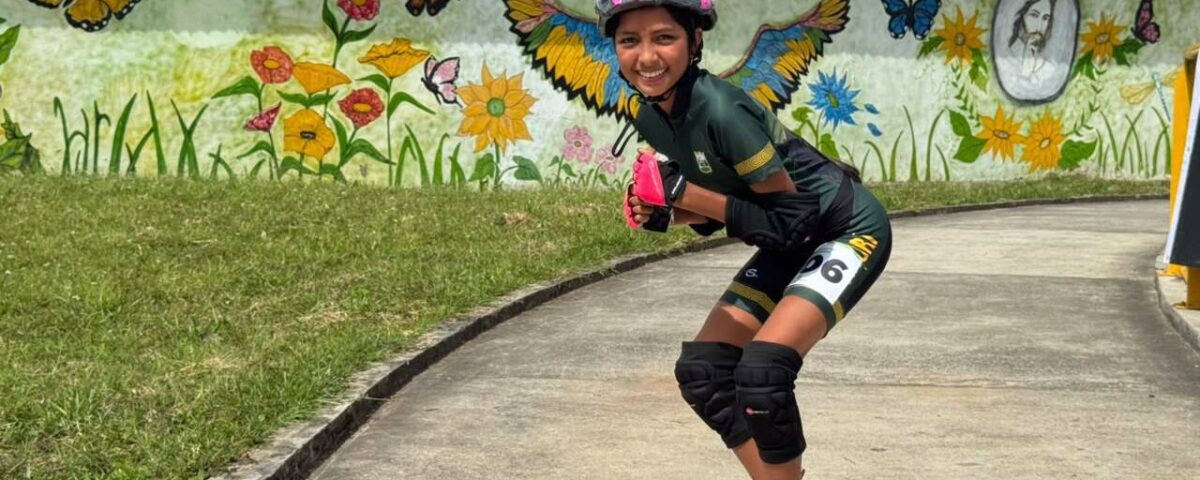 Patina desde hace dos meses y los sueños de María Luisa Piedrahíta Ceballos, de Anorí, ya ruedan en los Juegos Intercolegiados de Antioquia