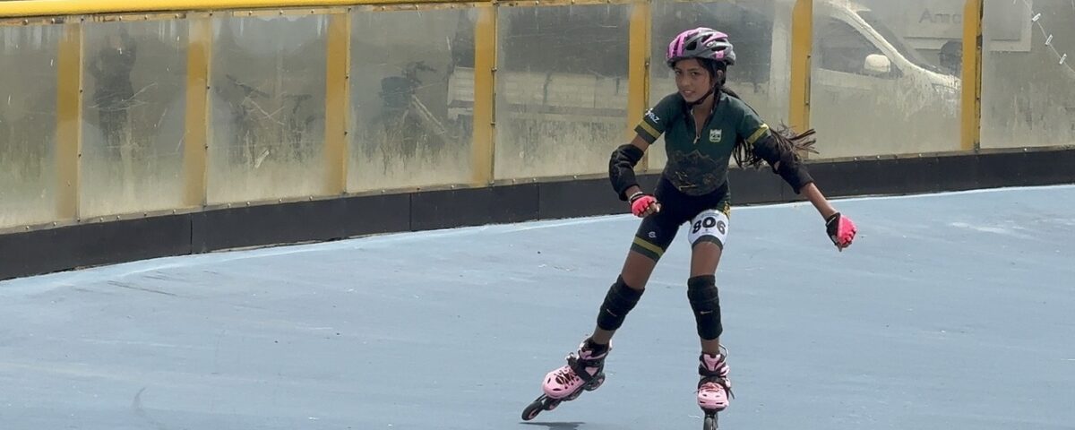 María Luisa Piedrahíta Ceballos patinadora del municipio de Anorí en los Juegos Intercolegiados “Generación de Campeones” de Nordeste y Magdalena Medio en Amalfi