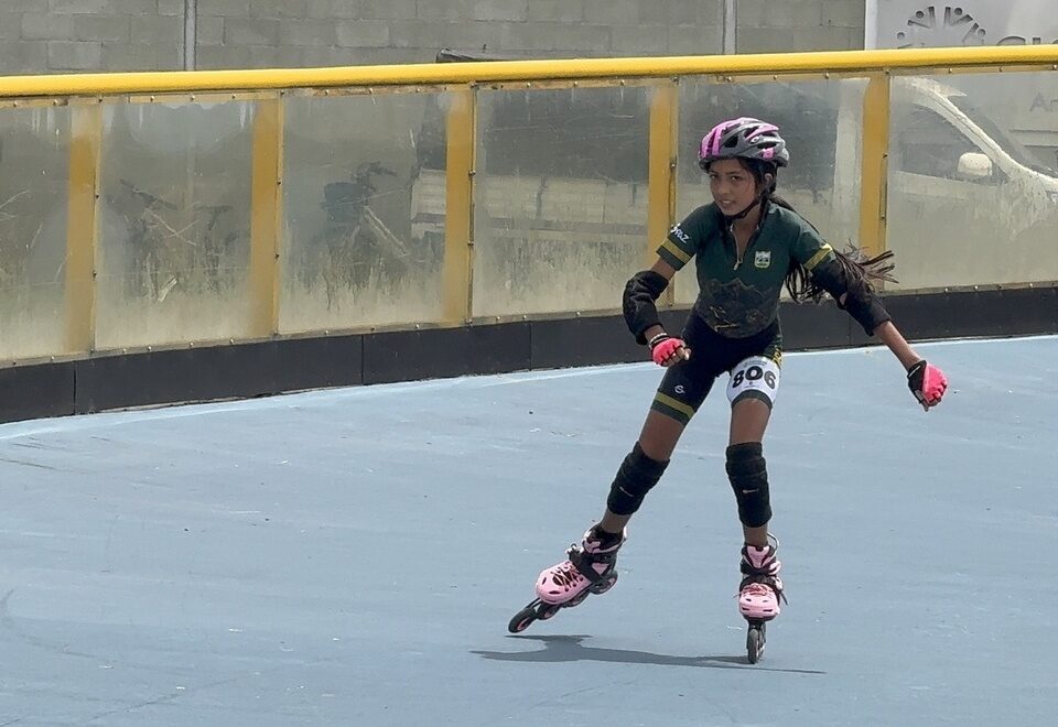María Luisa Piedrahíta Ceballos patinadora del municipio de Anorí en los Juegos Intercolegiados “Generación de Campeones” de Nordeste y Magdalena Medio en Amalfi