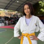 Karen Tatiana Villada Cano, judoca de Guarne, ganó plata con una “armadura prestada” en los Intercolegiados