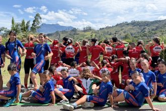 Deportistas de patinaje en Urrao en los Juegos Escolares del Suroeste