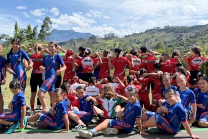 Deportistas de patinaje en Urrao en los Juegos Escolares del Suroeste