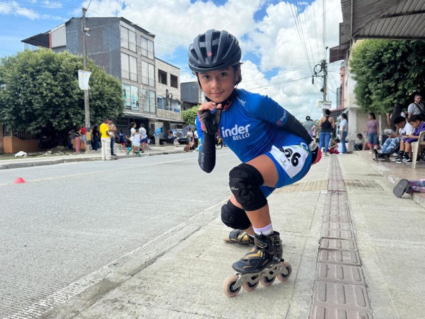 Emiliana Quiceno Santibáñez, la patinadora de Bello que convirtió el asfalto de Carepa en oro
